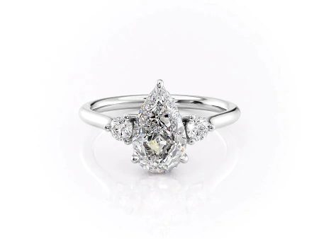 The Lia Set With A 3 Carat Pear Lab Diamond Online Hot Sale