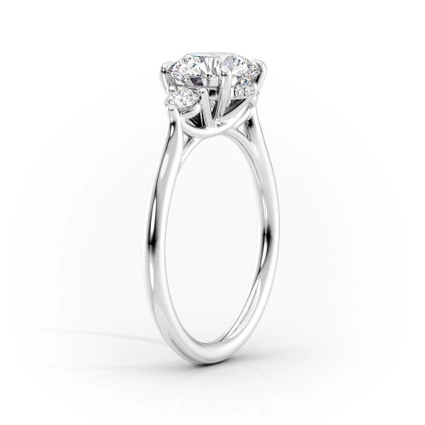 The Lia Set With A 3 Carat Cushion Lab Diamond Hot on Sale