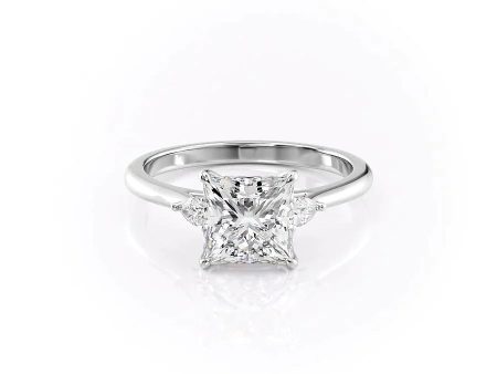 The Pears Liv Set With A 1 Carat Princess Lab Diamond Online Hot Sale