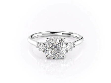 The Lia Set With A 2.5 Carat Cushion Lab Diamond Online Hot Sale