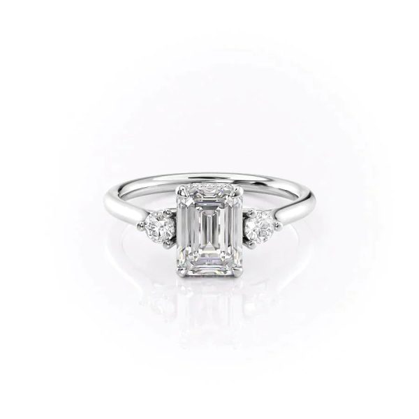 The Lia Set With A 2.5 Carat Emerald Lab Diamond For Cheap