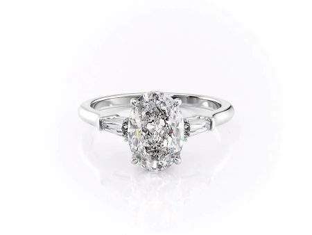 The Liv Set With A 1.5 Carat Oval Lab Diamond For Cheap