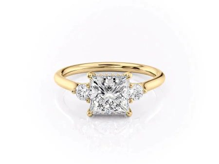 The Lia Set With A 1.5 Carat Princess Lab Diamond on Sale