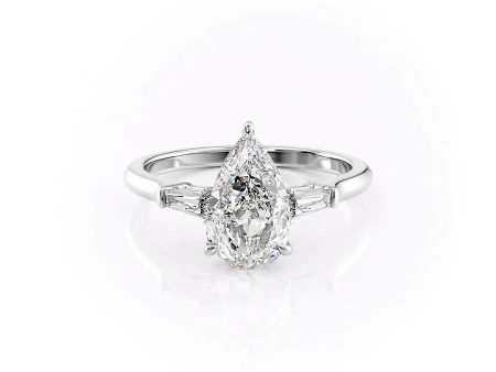 The Liv Set With A 2.5 Carat Pear Lab Diamond For Discount