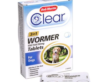 Bob Martin 3in1 Dewormer Dog, 2tabs Supply