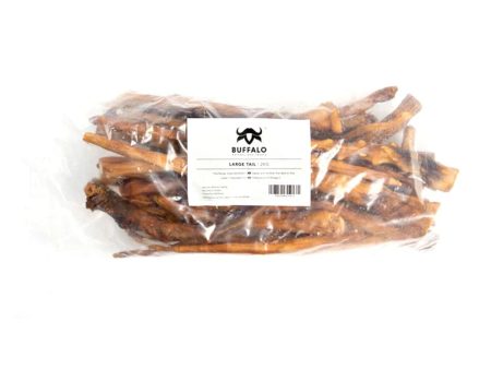 Buffalo Natural Dog Treat Tails Large Bulk Pack APPROX 18 on Sale