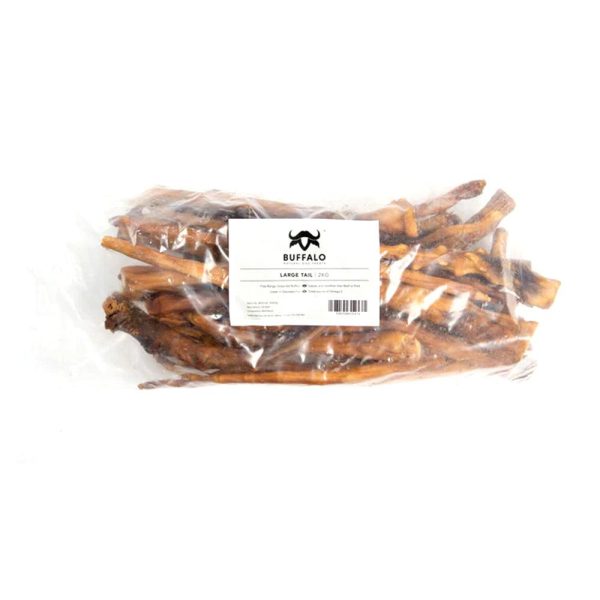 Buffalo Natural Dog Treat Tails Large Bulk Pack APPROX 18 on Sale