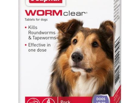 Beaphar WORMclear Dog Up To 40kg - 4 Tablets For Sale