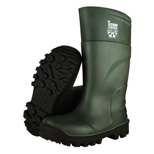 Troya Techno Wellingtons Thermo Safety Size 8 (42) Dark Green Black Adult Discount