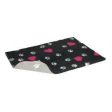 Vetbed Nonslip Charcoal with Cerise Hearts and White Paws 26x20  Online