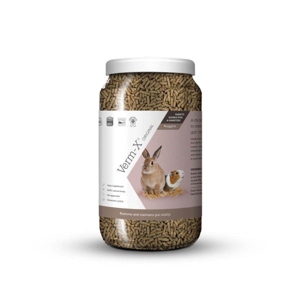 Verm-X Herbal Nuggets For Rabbits, Guinea Pigs & Hamsters 1.5Kg Online now