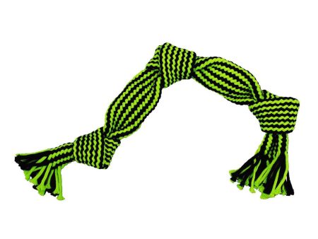 Jolly Pets Knot-N-Chew Squeaker Rope Large Xlarge Green Black 3 Knot Online Sale