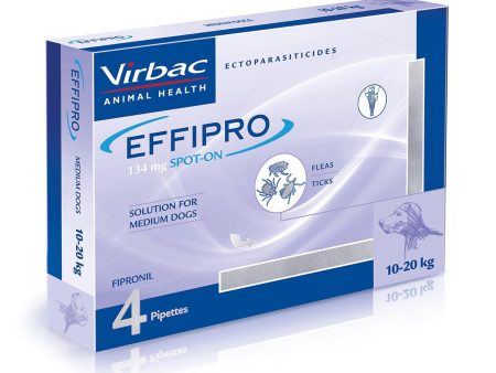 Virbac Effipro Spot On For Medium Dogs 4 Pipettes Online Sale