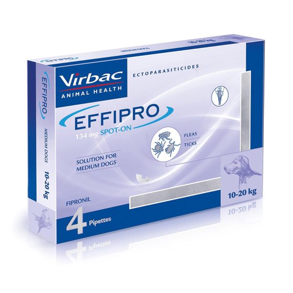 Virbac Effipro Spot On For Medium Dogs 4 Pipettes Online Sale