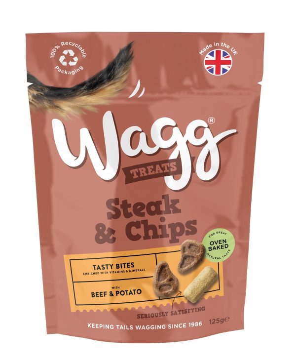 Wagg Steak & Chips Treats, 125g Cheap