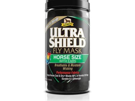 Absorbine Ultrashield Fly Mask With Ears Horse Black Supply