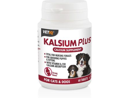 Vetiq Kalsium Plus Tablets For Cats & Dogs 60 Pack on Sale