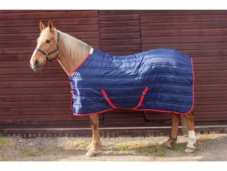 Whitaker Thomas Stable Rug 250Gm 5  9  Navy Red Hot on Sale