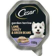 Cesar Garden Terrine Wet Dog Food with Juicy Lamb and Turkey and Green Beans in Loaf 150g x 14 Supply