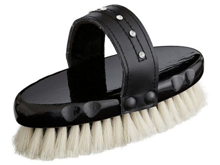 Bitz Body Brush Goat Hair Diamante Black Large Online