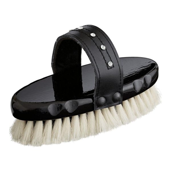 Bitz Body Brush Goat Hair Diamante Black Large Online