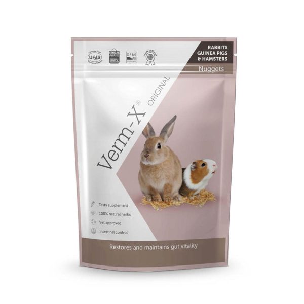 Verm-X Herbal Nuggets For Rabbits, Guinea Pigs & Hamsters 180G Online now