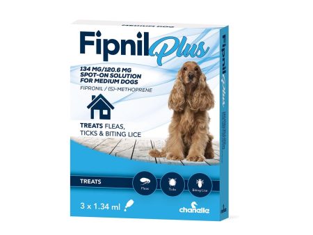 Chanelle Fipnil Plus Spot-On For Medium Dogs 10-20Kg  3 Pipettes Online Hot Sale