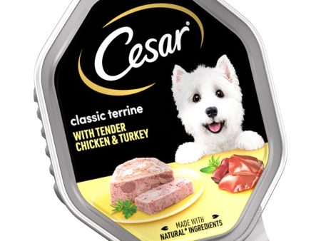 Cesar Classic Terrine Wet Dog Food with Chicken and Turkey 14x150g Online