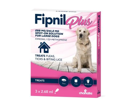 Chanelle Fipnil Plus Spot-On For Large Dogs 20-40Kg 3 Pipettes Discount