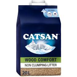 Catsan Wood Comfort Non Clumping Cat Litter 20ltr For Cheap