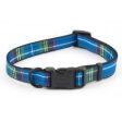 Ancol Adjustable Collar Tartan Blue med 30-50cm Supply