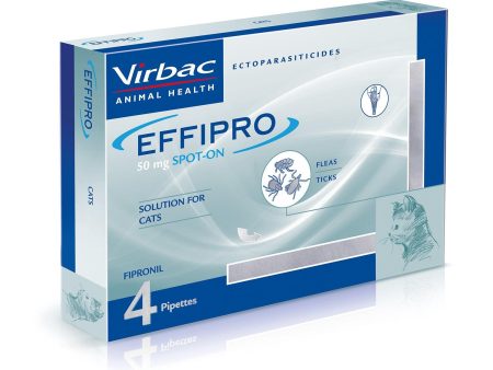 Virbac Effipro Spot On For Cats 4 Pipettes Hot on Sale