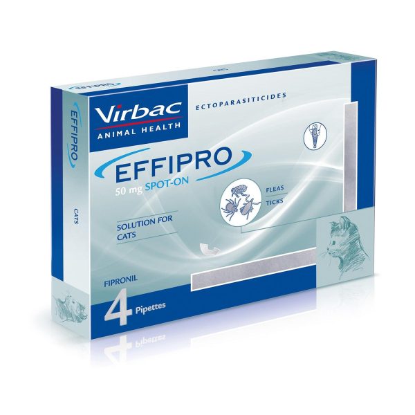 Virbac Effipro Spot On For Cats 4 Pipettes Hot on Sale