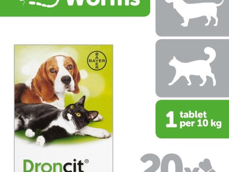 Droncit Tablets For Cats & Dogs 20 Pack Sale