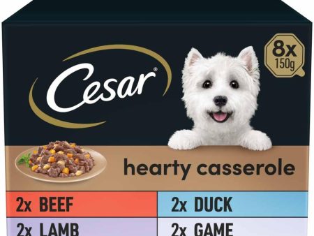 Cesar Hearty Casserole Adult Wet Dog Food Trays Mixed 8 x 150g Online Sale