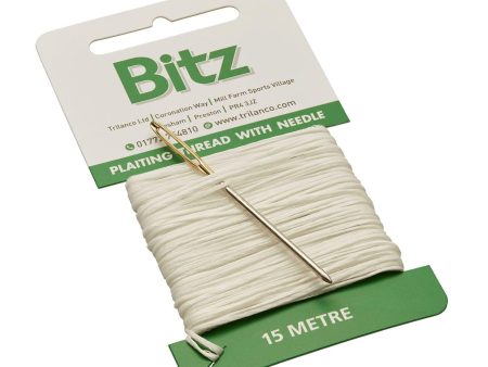 Bitz Plaiting Card With Needle White 15M Online Hot Sale