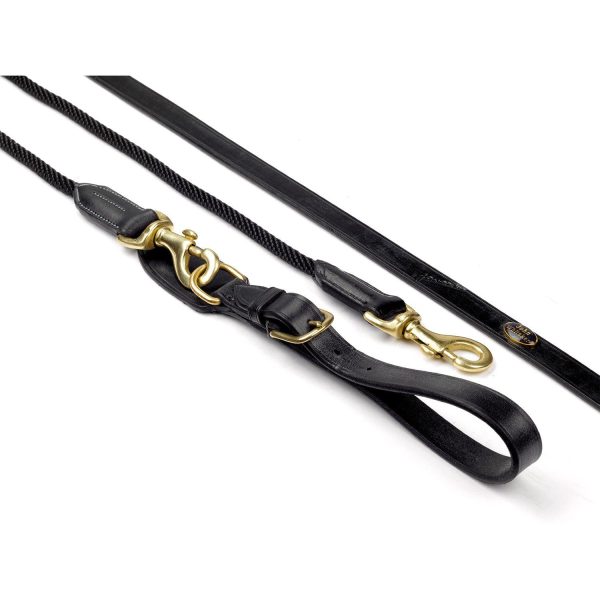 Whitaker Draw Reins Rope Black Sale