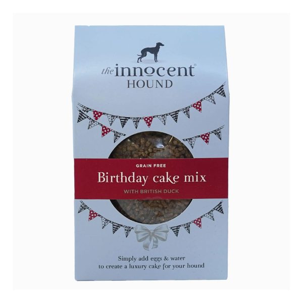 The Innocent Hound Birthday Cake Mix With British Duck 255G on Sale